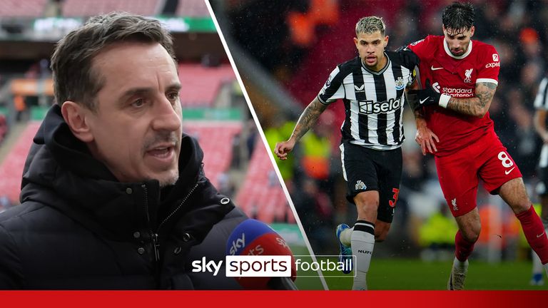 Gary Neville looks ahead of the 2025 Carabao Cup final between Liverpool and Newcastle with former Manchester United man predicting a Liverpool victory despite hopes of seeing The Magpies win a trophy. 