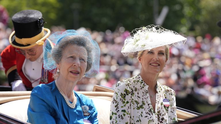 Princess Royal in the Royal Procession at Ascot